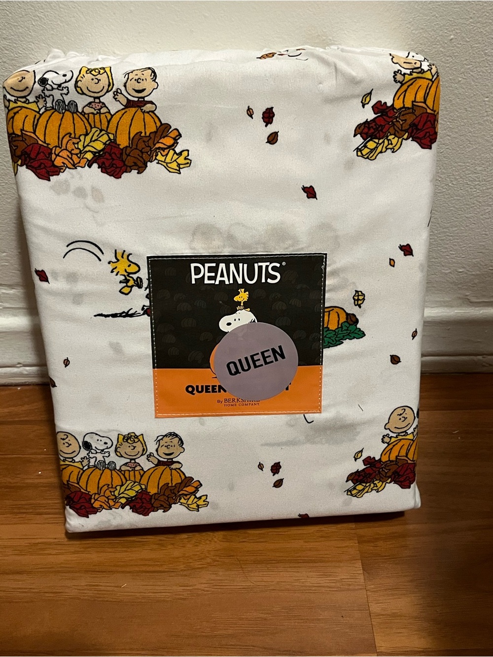 PEANUTS Queen Halloween Fall Bed Sheets